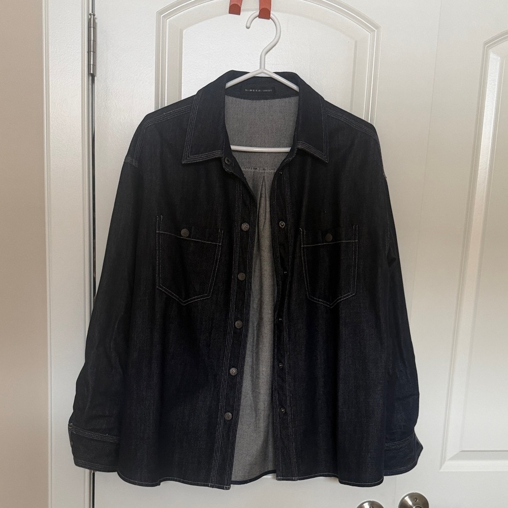 Ladies  Denim Shacket-SDeer Concept